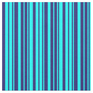 Tecido Linhas coloridas azul ciano e meia-noite