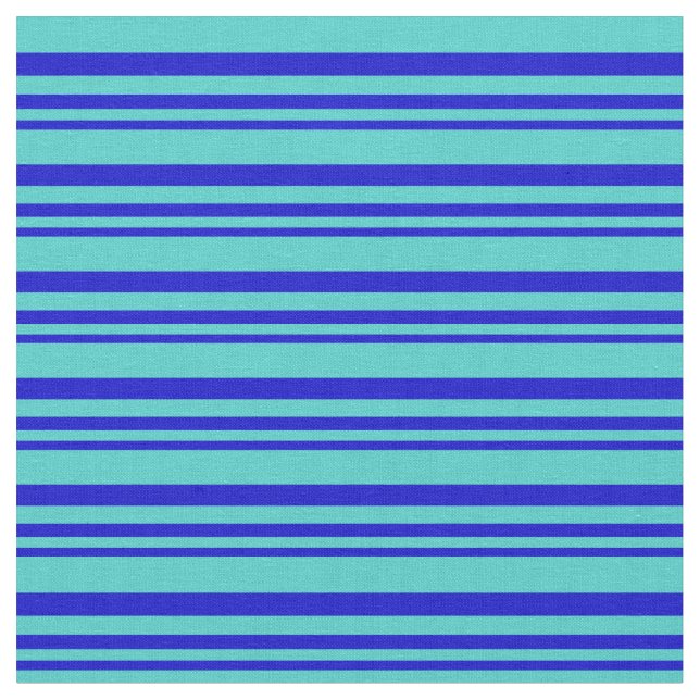 Tecido Linhas Coloridas Azul e Turquesa (Detalhe)