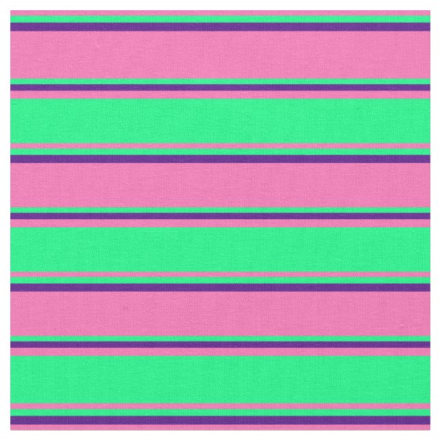 Tecido Linhas coloridas rosa, verde e índio (Detalhe)