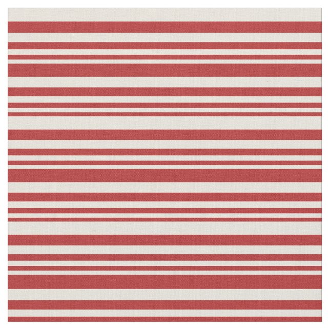Tecido Linhas Coloridas Vermelhas e beges (Detalhe)