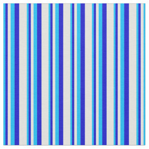Tecido Linhas de cor azul, azul e amarelo claro