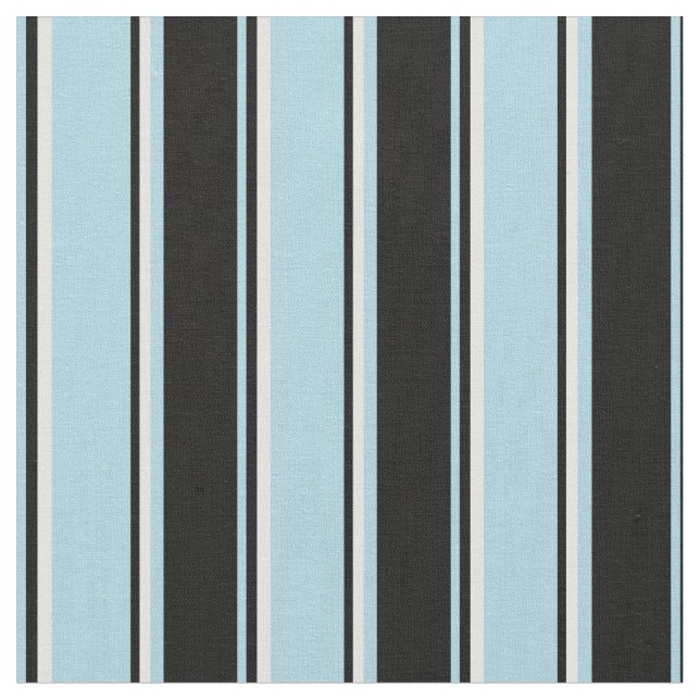 Tecido Linhas de cor ciano azul claro, preto e claro (Detalhe)