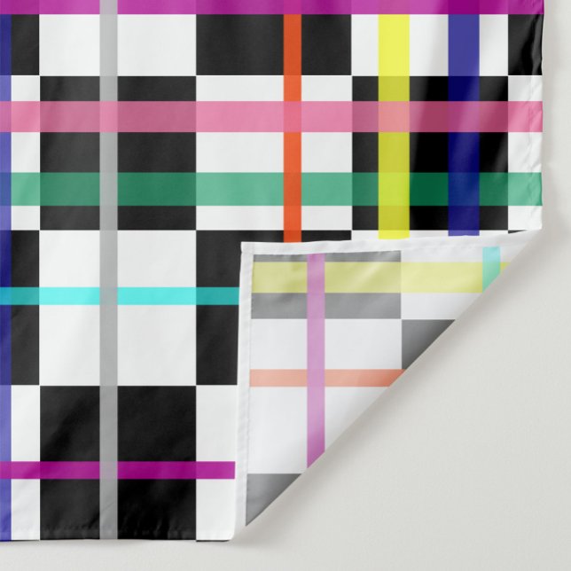 Tecido Linhas de Xadrez multicoloridas verificadas Design (Criador carregado)