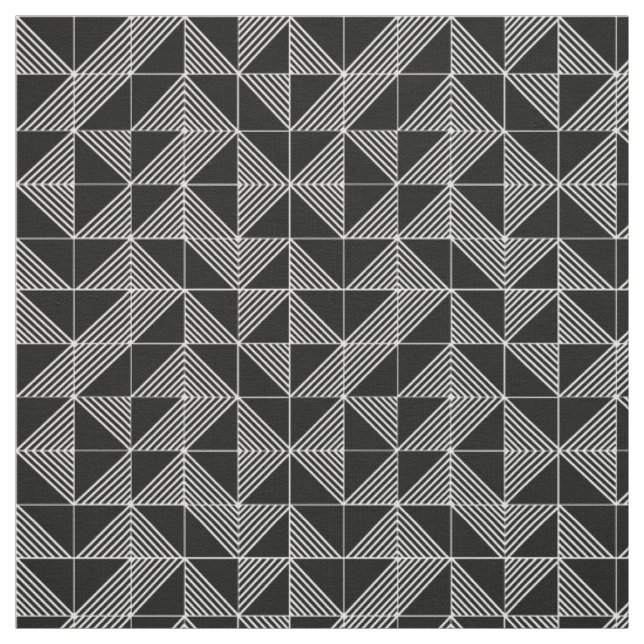 Tecido Linhas Deco de Arte Negra (Modelo)