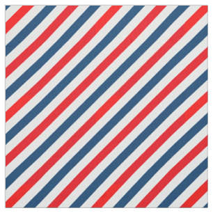 Tecido Linhas Diagonais Tricolor (azul, branco, vermelho)