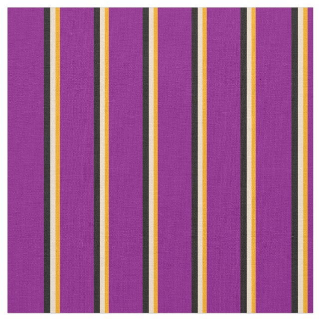 Tecido Linhas laranja, torre, preto e roxo (Detalhe)