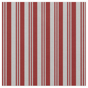 Tecido Linhas Maroon e Cinza