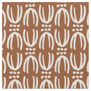 Tecido linhas marrons boho escandinavas