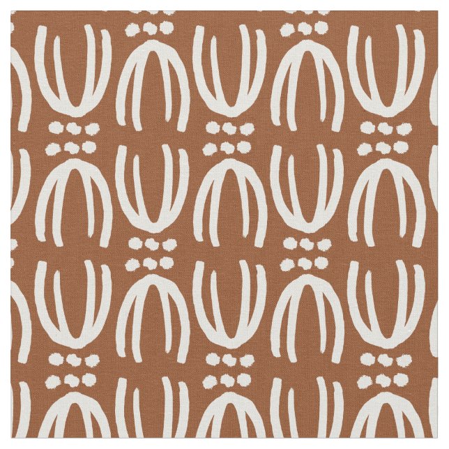 Tecido linhas marrons boho escandinavas (Detalhe)