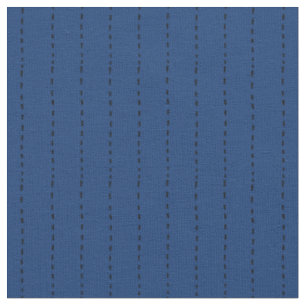 Tecido Linhas Tracejadas em Azul Escuro