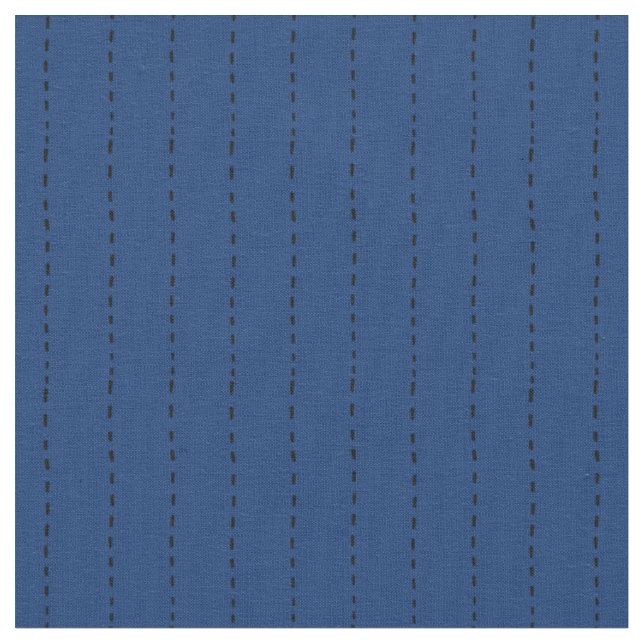 Tecido Linhas Tracejadas em Azul Escuro (Detalhe)