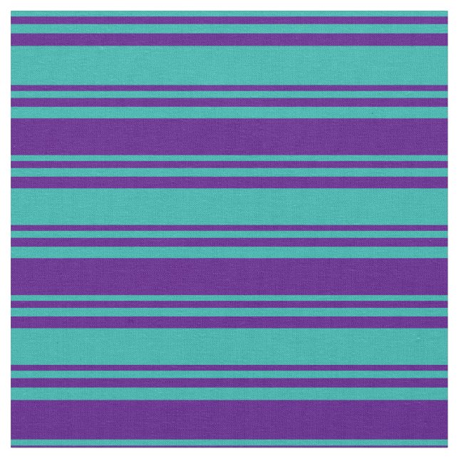 Tecido Linhas Verde e Indígo do Mar Claro (Detalhe)