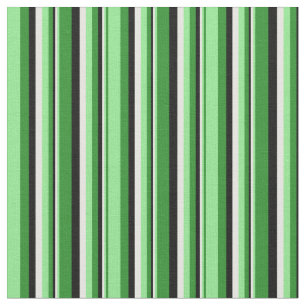Tecido Linhas Verde, Verde Claro, Branco e Pretas