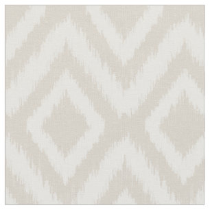 Tecido Linho Bege Tribal Ikat Chevron