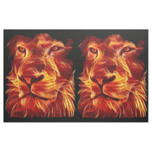 Lion Flame Fire em preto