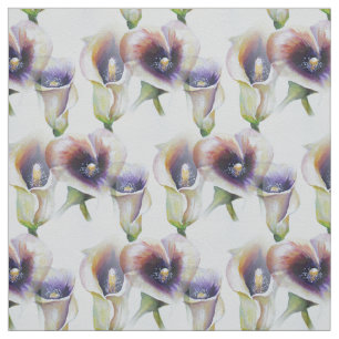 Tecido Lírios de Calla de Aquarela em Cores Gradientes