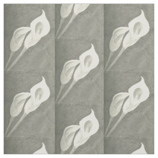 Tecido Lírios de Calla do carvão vegetal