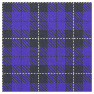 Tecido Listra branca/preta do palid brilhante do cobalto