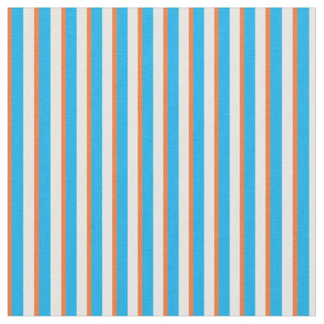 Tecido listrado dos azul-céu alaranjados brancos (Detalhe)