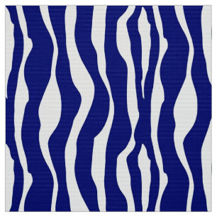Tecido Listras da zebra - azuis cobaltos e branco escuros