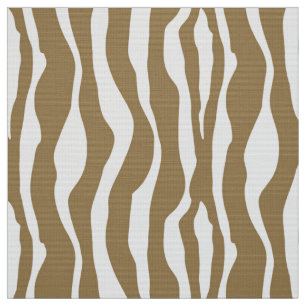 Tecido Listras da zebra - Taupe Tan e branco