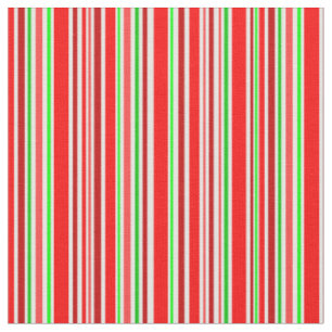 Tecido Listras de Bastão de Doces Festivo Vermelho Branco