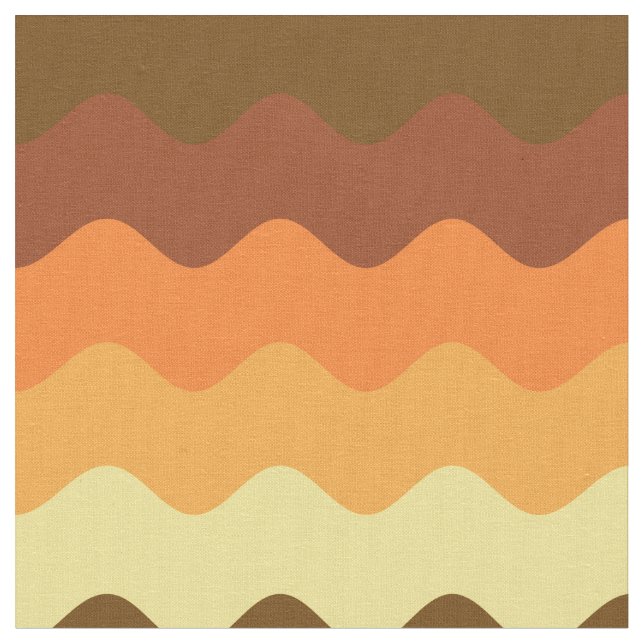 Tecido listras de laranja amarelas castanhas da década de (Detalhe)