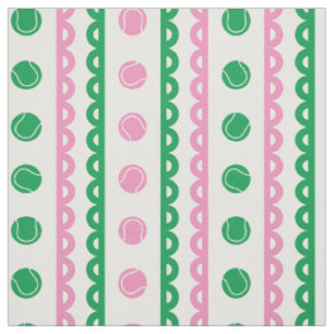 Tecido Listras de Ténis com Recorte - Rosa e Verde Préppy