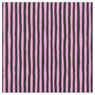 Tecido Listras Desalinhadas Rosa Claro e Preto