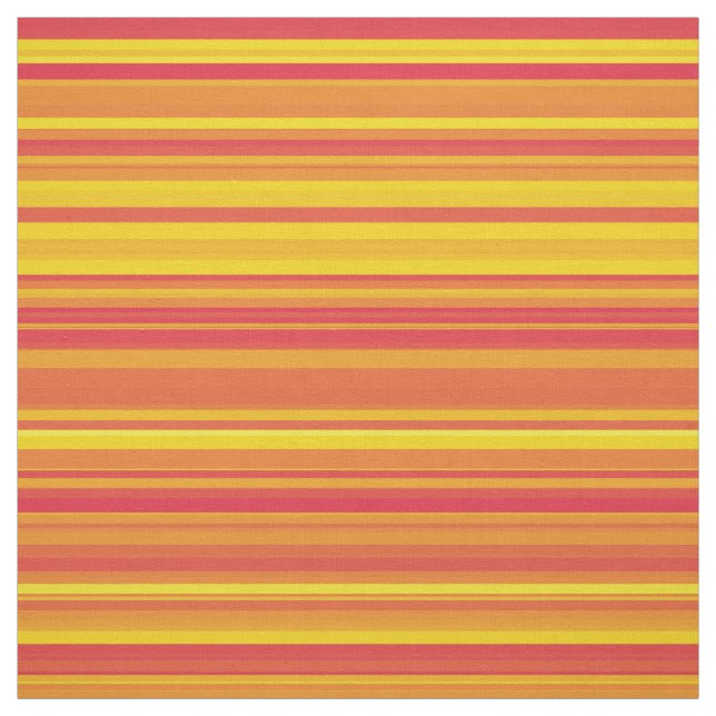 Tecido Listras Laranja Amarelo Vermelho (Modelo)