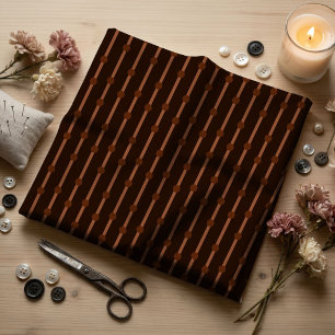 Tecido Listras marrons minimalistas, padrão geométrico de