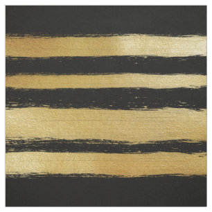 Tecido Listras modernas dos brushstrokes da folha preta