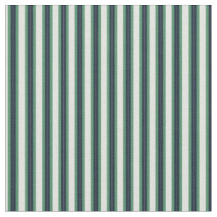 Tecido Listras Verticais Clássicas em Sage, Azul Marinho