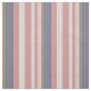 Tecido Listras verticais rosa, azuis e oliva.