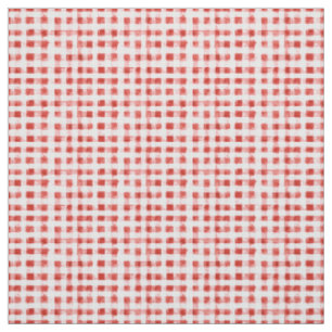 Tecido Listras Xadrez Vermelho Branco