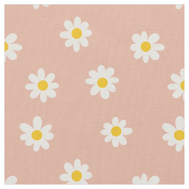 Tecido Little Daisies / dusty apricot  (Detalhe)