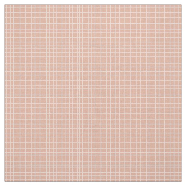 Tecido Little One Hand Drawn Grid - dusty apricot (Modelo)