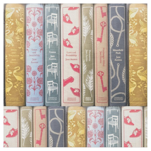 Tecido livros de Jane Austen (Detalhe)