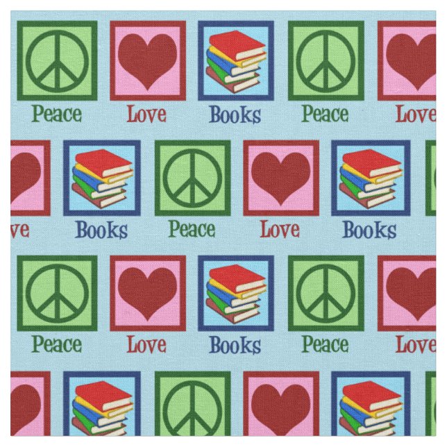 Tecido Livros de Paz e Amor Cachorro Azul (Detalhe)