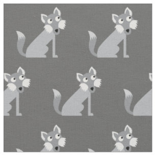 Tecido Lobo Lobo Bonito Cinza Berçário Infantil