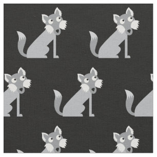 Tecido Lobo Lobo Bonito Infantil Berçário Preto
