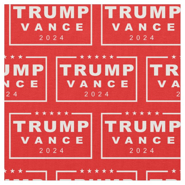 Tecido Logotipo retângulo clássico do Donald Trump Vance  (Detalhe)