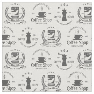 Tecido Logotipos da casa do café