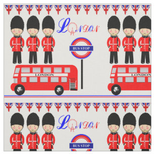 Tecido Londres Reino Unido Cute Royal Queens Guarda Red B
