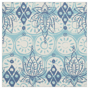 Tecido lotus diamond blue