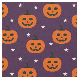 Tecido Louco Halloween Jack O Lanternas e Estrelas