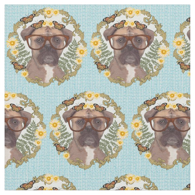 Tecido Lovely Boxer Dog (Detalhe)