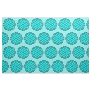 Tecido Lt Blue/Teal Flower Ribbon por Kenneth Yoncich
