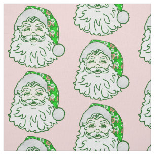 Tecido luau rosa natal havaiano papai noel