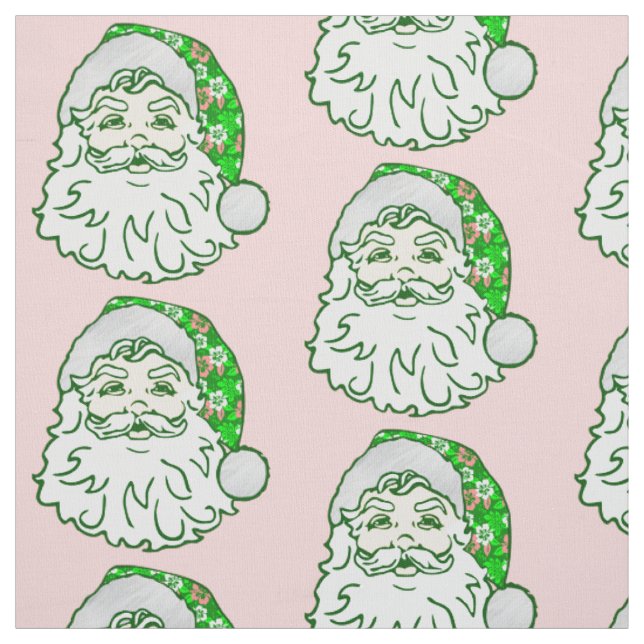 Tecido luau rosa natal havaiano papai noel (Modelo)